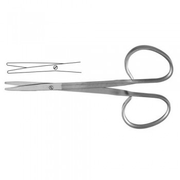 Ribbon Strabismus Scissor Straight - Flat Shanks , 10 cm - 4"
